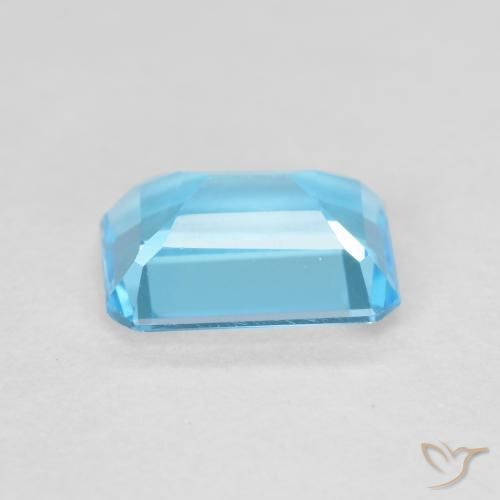Topacio Azul Suizo natural de 1.83 ct, Corte Octágono / Esmeralda, VVS-VS