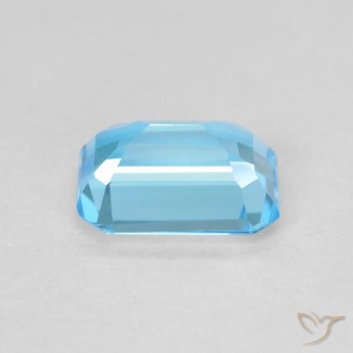 Topacio Azul Suizo natural de 1.80 ct, Corte Octágono / Esmeralda, VVS-VS