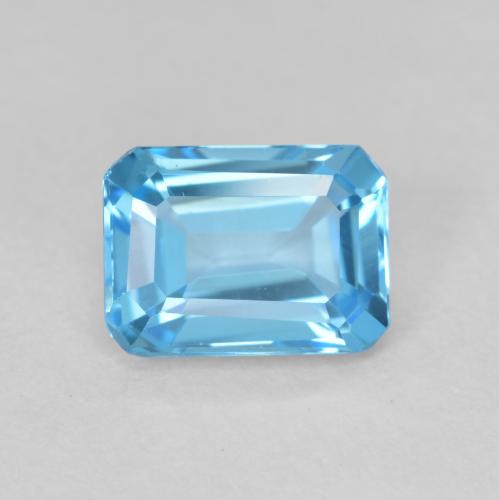1.90ct Natural Azul Suizo Topacio, corte esmeralda, VVS-VS