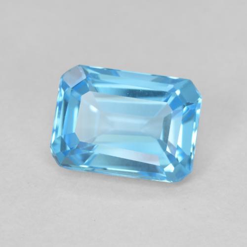 Topacio Azul Suizo natural de 1.90 ct, Corte Octágono / Esmeralda, VVS-VS