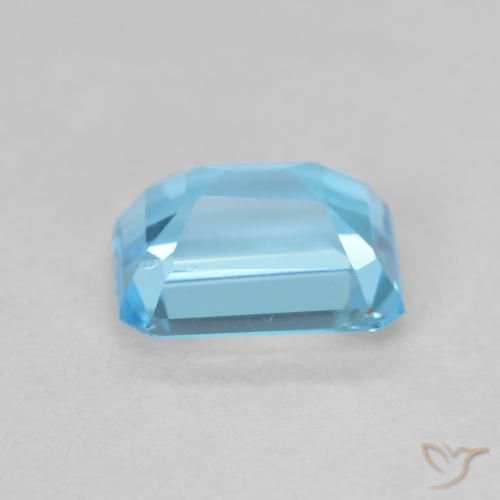 Topacio Azul Suizo natural de 2.05 ct, Corte Octágono / Esmeralda, VVS-VS