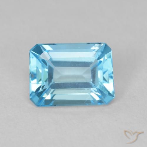 1.89ct Natural Azul Suizo Topacio, corte esmeralda, VVS-VS