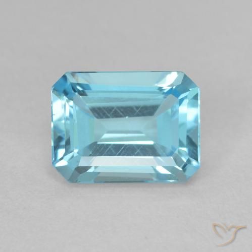 2.08ct Natural Azul claro Topacio, corte esmeralda, VVS-VS