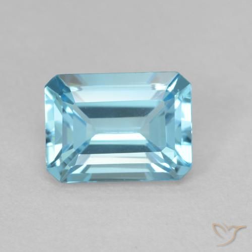 2.02ct Natural Azul claro Topacio, corte esmeralda, VVS-VS