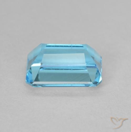 Topacio Azul Suizo natural de 2.10 ct, Corte Octágono / Esmeralda, VVS-VS