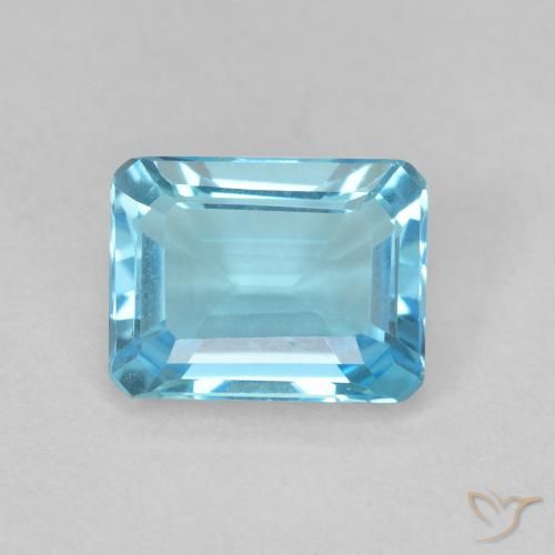 1.79ct Natural Azul claro Topacio, corte esmeralda, VVS-VS