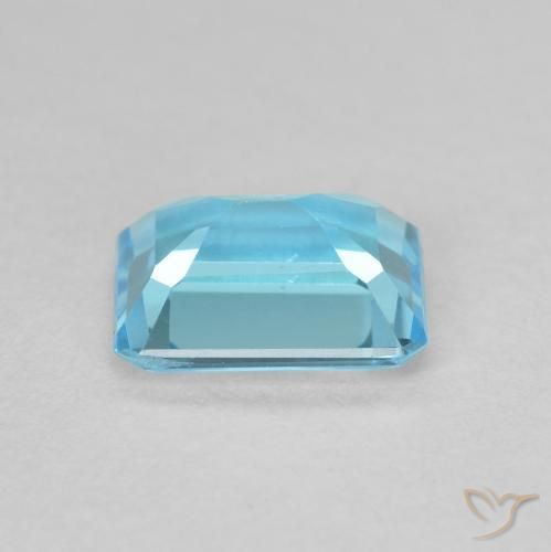 Topacio Azul claro natural de 1.79 ct, Corte Octágono / Esmeralda, VVS-VS