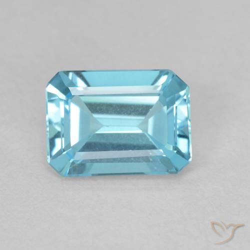 1.68ct Natural Azul claro Topacio, corte esmeralda, VVS-VS