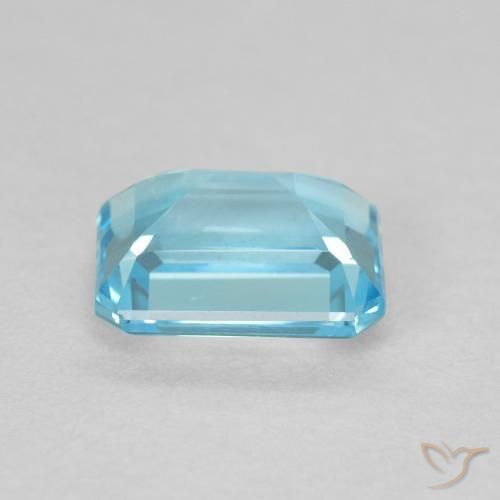 Topacio Azul claro natural de 2.08 ct, Corte Octágono / Esmeralda, VVS-VS