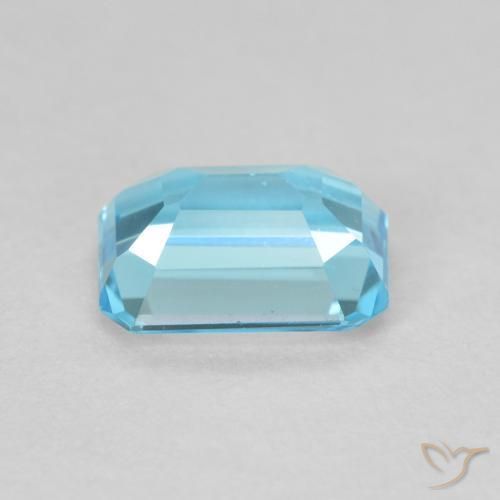 Topacio Azul Suizo natural de 2.00 ct, Corte Octágono / Esmeralda, VVS-VS