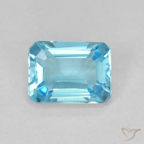 1.91ct Natural Azul cielo claro Topacio, corte esmeralda, VVS-VS
