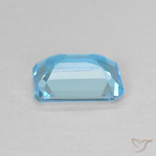 Topacio Azul Suizo natural de 1.62 ct, Corte Octágono / Esmeralda, VVS