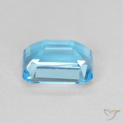 Topacio Azul Suizo natural de 2.20 ct, Corte Octágono / Esmeralda, VVS
