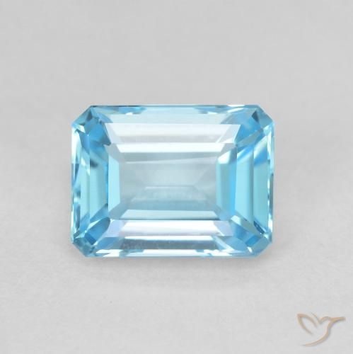 2.04ct Natural Azul Suizo Topacio, corte esmeralda, VVS