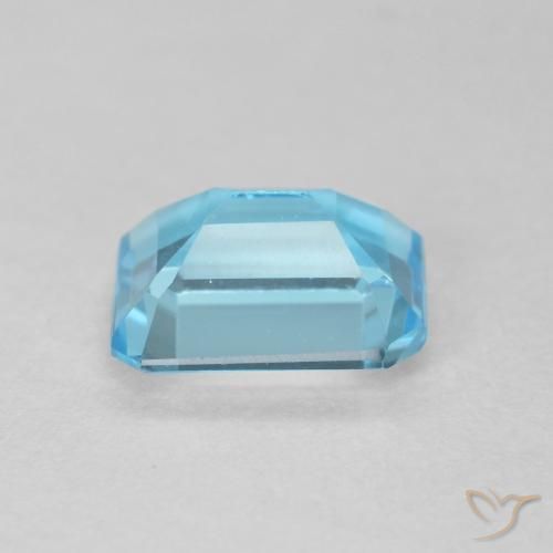 Topacio Azul Suizo natural de 1.89 ct, Corte Octágono / Esmeralda, VVS