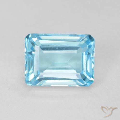 2.35ct Natural Azul Suizo Topacio, corte esmeralda, VVS-VS