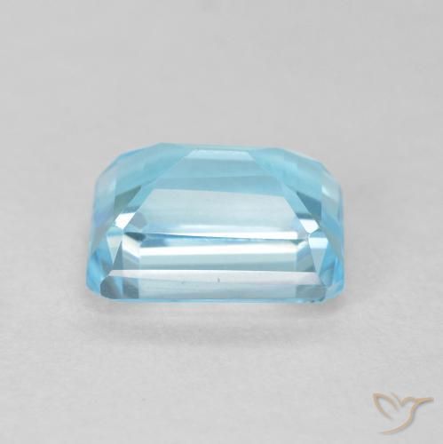 Topacio Azul Suizo natural de 2.35 ct, Corte Octágono / Esmeralda, VVS-VS
