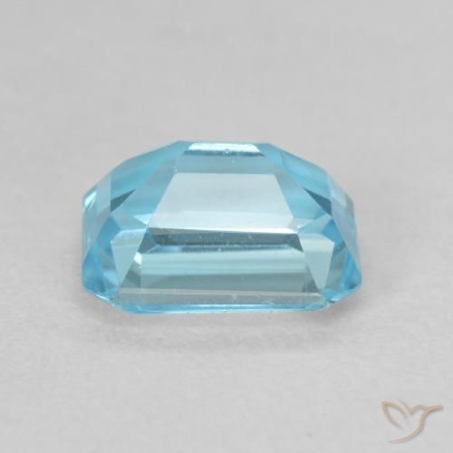 Topacio Azul Suizo natural de 2.19 ct, Corte Octágono / Esmeralda, VVS