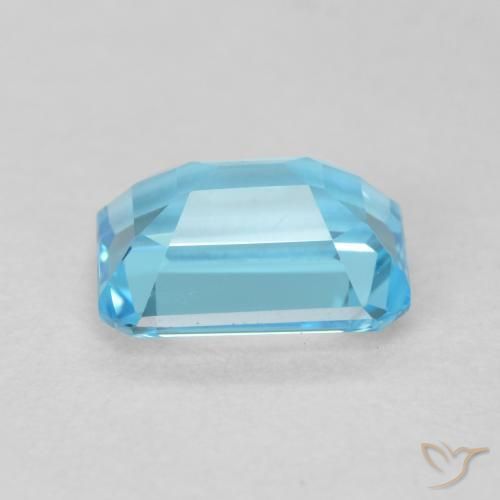 Topacio Azul Suizo natural de 1.93 ct, Corte Octágono / Esmeralda, VVS