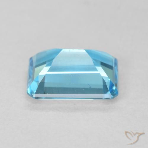 Topacio Azul Suizo natural de 1.81 ct, Corte Octágono / Esmeralda, VVS