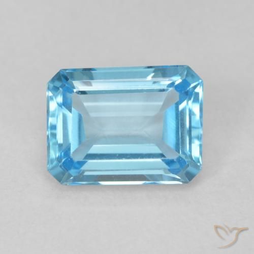 1.77ct Natural Azul Suizo Topacio, corte esmeralda, VVS