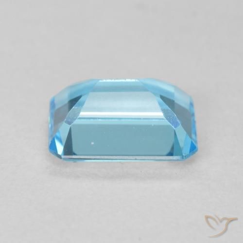 Topacio Azul Suizo natural de 1.77 ct, Corte Octágono / Esmeralda, VVS