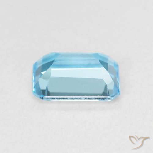 Topacio Azul maya intenso natural de 1.80 ct, Corte Octágono / Esmeralda, VVS