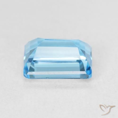 Topacio Azul Suizo natural de 2.31 ct, Corte Octágono / Esmeralda, VVS