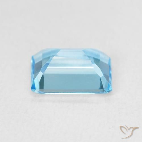 Topacio Azul Suizo natural de 1.88 ct, Corte Octágono / Esmeralda, VVS