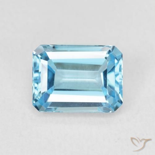 2.09ct Natural Azul Suizo Topacio, corte esmeralda, VVS