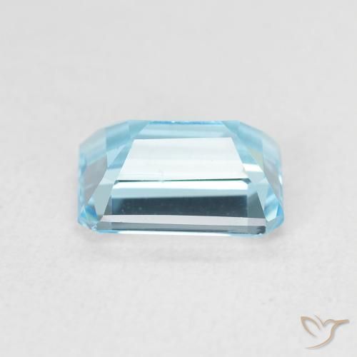 Topacio Azul Suizo natural de 2.09 ct, Corte Octágono / Esmeralda, VVS