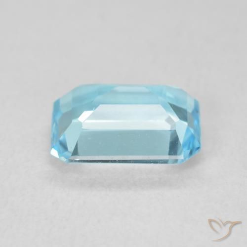 Topacio Azul Suizo natural de 1.90 ct, Corte Octágono / Esmeralda, VVS