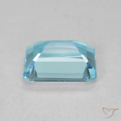 Topacio Azul Suizo natural de 1.83 ct, Corte Octágono / Esmeralda, VVS