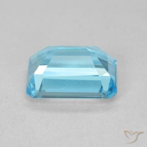 Topacio Azul Suizo natural de 2.04 ct, Corte Octágono / Esmeralda, VVS