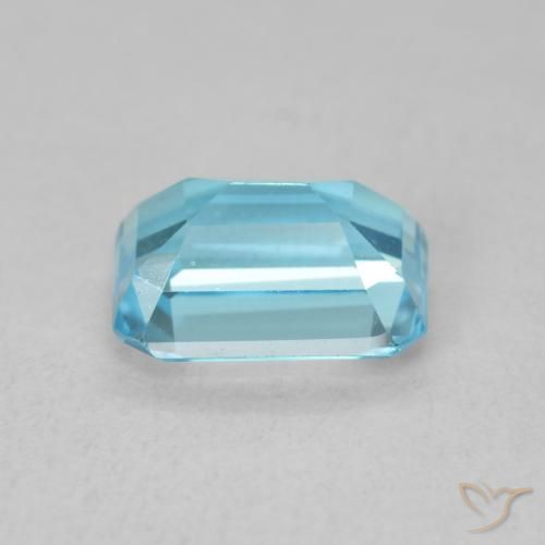 Topacio Azul Suizo natural de 1.78 ct, Corte Octágono / Esmeralda, VVS