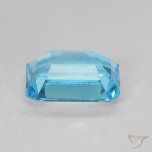 Topacio Azul Suizo natural de 1.82 ct, Corte Octágono / Esmeralda, VVS