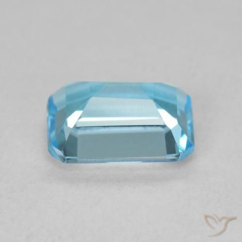 Topacio Azul Suizo natural de 1.90 ct, Corte Octágono / Esmeralda, VVS