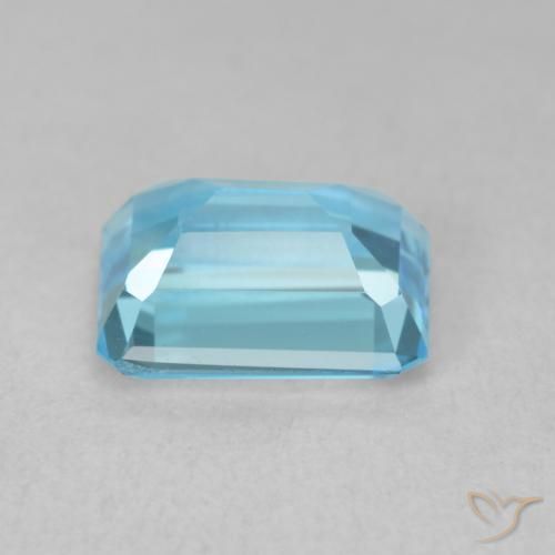 Topacio Azul Suizo natural de 2.00 ct, Corte Octágono / Esmeralda, VVS-VS