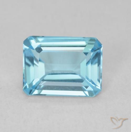 1.70ct Natural Azul Suizo Topacio, corte esmeralda, VVS-VS