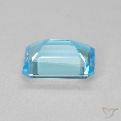 Topacio Azul Suizo natural de 1.70 ct, Corte Octágono / Esmeralda, VVS-VS