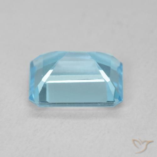 Topacio Azul Suizo natural de 1.98 ct, Corte Octágono / Esmeralda, VVS-VS