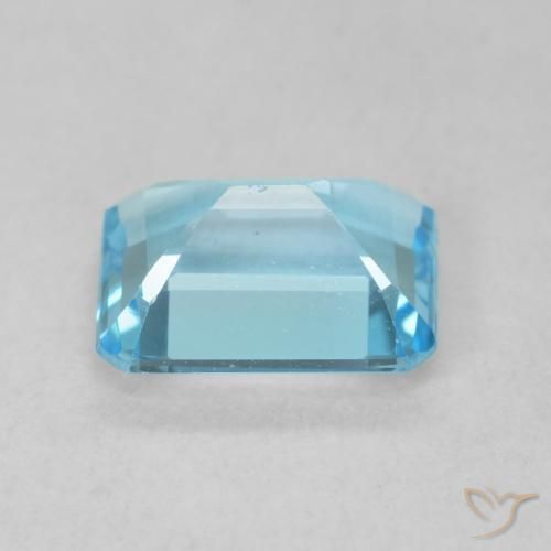 Topacio Azul Suizo natural de 1.88 ct, Corte Octágono / Esmeralda, VVS-VS