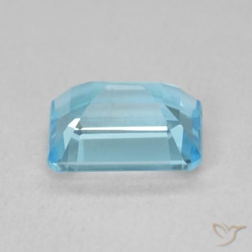 Topacio Azul Suizo natural de 2.09 ct, Corte Octágono / Esmeralda, VVS-VS
