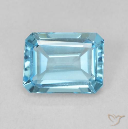 1.94ct Natural Azul Suizo Topacio, corte esmeralda, VVS-VS