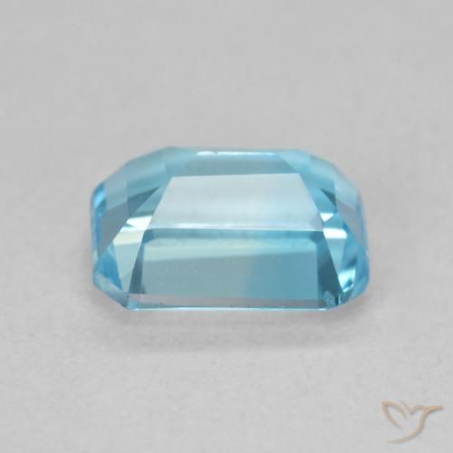 Topacio Azul Suizo natural de 2.03 ct, Corte Octágono / Esmeralda, VVS