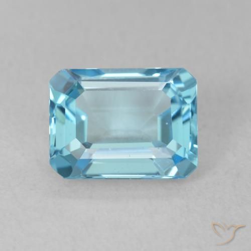 1.93ct Natural Azul Suizo Topacio, corte esmeralda, VVS-VS