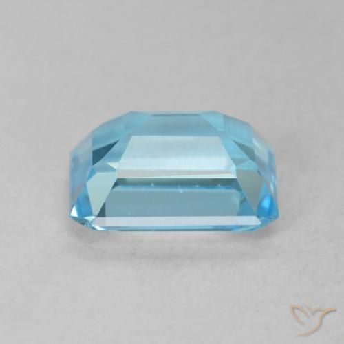 Topacio Azul Suizo natural de 1.93 ct, Corte Octágono / Esmeralda, VVS-VS