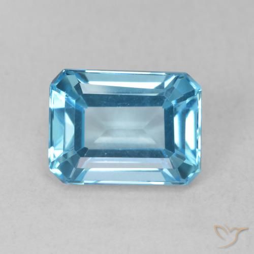 2.04ct Natural Azul Suizo Topacio, corte esmeralda, VVS-VS