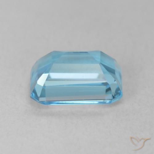 Topacio Azul Suizo natural de 2.04 ct, Corte Octágono / Esmeralda, VVS-VS