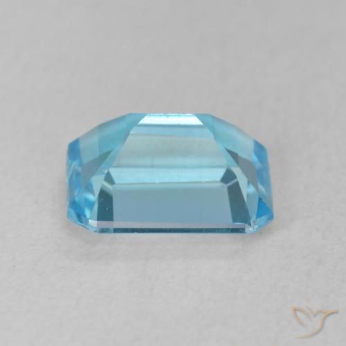 Topacio Azul Suizo natural de 1.81 ct, Corte Octágono / Esmeralda, VVS-VS